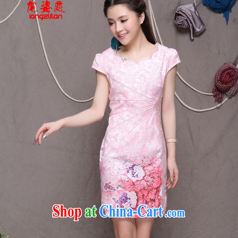 Kowloon City Land 2015 high-end Ethnic Wind and stylish Chinese qipao dress retro beauty graphics thin cheongsam FA 033, 9902 green XL, Kowloon City Land (LONGZILIAN), online shopping
