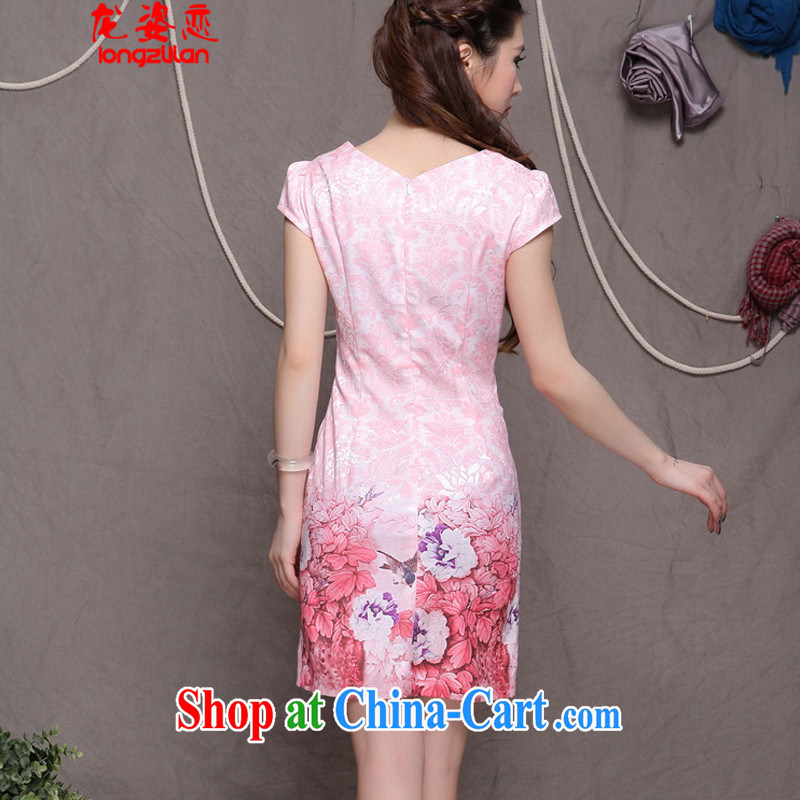 Kowloon City Land 2015 high-end Ethnic Wind and stylish Chinese qipao dress retro beauty graphics thin cheongsam FA 033, 9902 green XL, Kowloon City Land (LONGZILIAN), online shopping