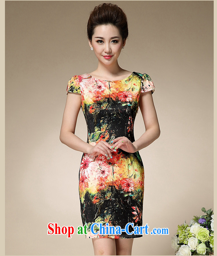 Ms Audrey EU, the 2015 summer new stamp duty mom with short-sleeved Sau San emulation Silk Dresses style retro dresses orange XXXL pictures, price, brand platters! Elections are good character, the national distribution, so why buy now enjoy more preferential! Health