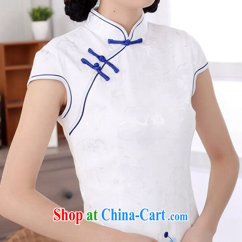 spend the summer, new outfit, Ms. cotton embroidered improved Chinese, short-sleeved in cultivating long-day outfit such as the color 2 XL, spend figure, shopping on the Internet
