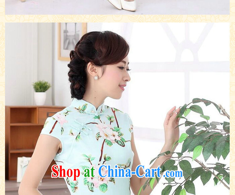 Find Flexible outfit, Ms. summer new Chinese Chinese improved, for a tight silk retro elegant short cheongsam dress as color 2XL pictures, price, brand platters! Elections are good character, the national distribution, so why buy now enjoy more preferential! Health