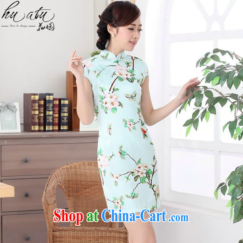 Take the Ms. summer outfit with new Chinese Chinese improved, for a tight silk retro elegant short cheongsam dress such as the color 2 XL, spend figure, shopping on the Internet