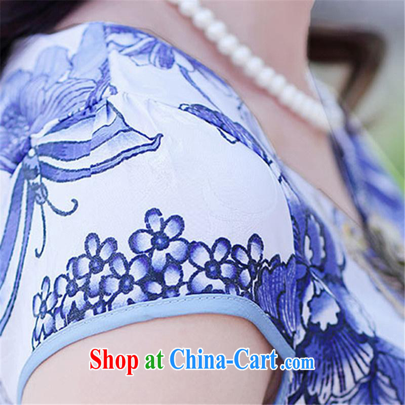 KEKEDIAO summer 2015 new waves for stamp duty short cheongsam dress stylish beauty daily video thin dresses of the Red flower L, KEKEDIAO, shopping on the Internet
