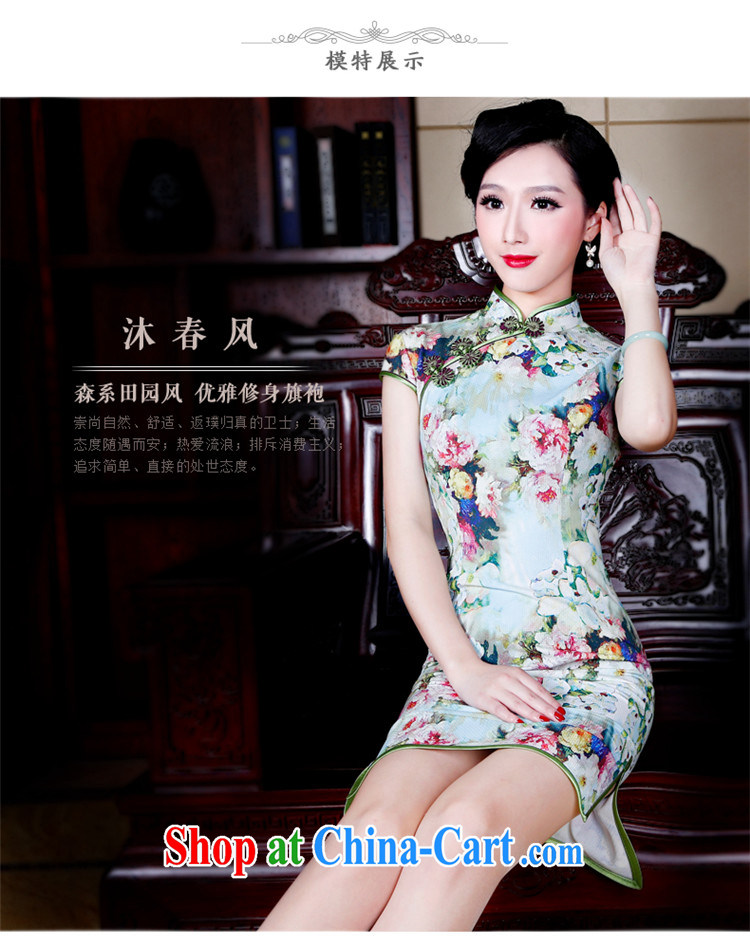 Ruyi wind improved cheongsam summer fashion dresses 2015 retro ethnic wind women's clothing dresses 5230 new 5230 fancy XXL pictures, price, brand platters! Elections are good character, the national distribution, so why buy now enjoy more preferential! Health
