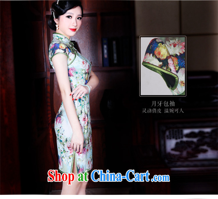 Ruyi wind improved cheongsam summer fashion dresses 2015 retro ethnic wind women's clothing dresses 5230 new 5230 fancy XXL pictures, price, brand platters! Elections are good character, the national distribution, so why buy now enjoy more preferential! Health