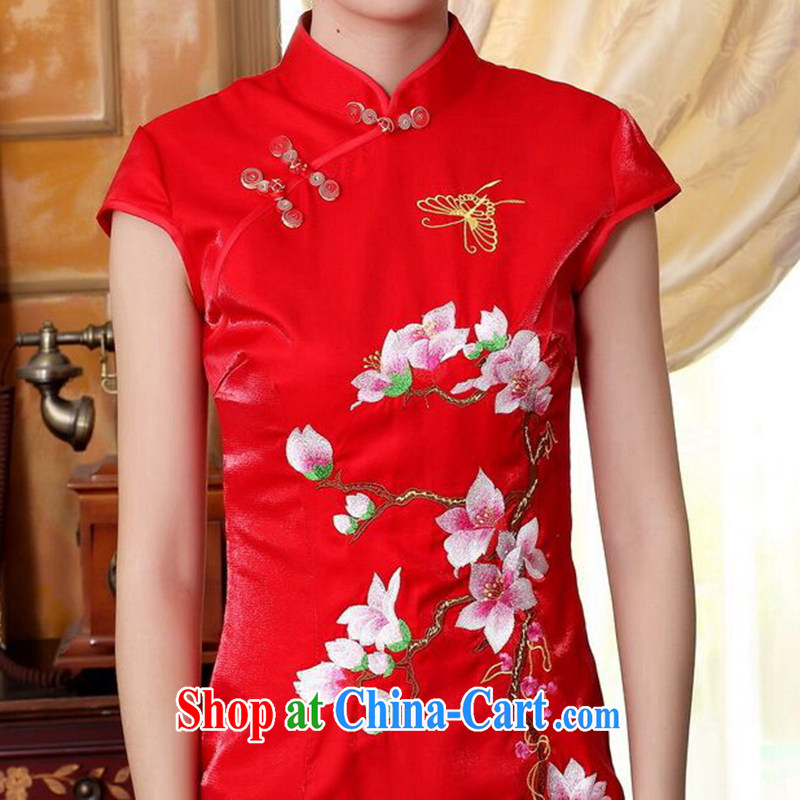 Find Sophie summer, new outfit, Ms. Chinese improved, for a tight embroidered style bows to the door short cheongsam dress such as the color 2 XL, flexible employment, shopping on the Internet