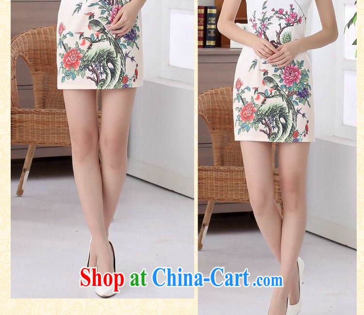 spend the summer new female cheongsam Chinese improved jacquard cotton V collar graphics thin without the forklift truck everyday elegant short cheongsam figure color 2 XL pictures, price, brand platters! Elections are good character, the national distribution, so why buy now enjoy more preferential! Health