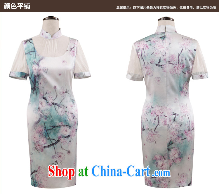Bird lovers of light color 2015 summer new women with improved stylish stitching Chinese Antique Silk Dresses QD 762 figure XXL pictures, price, brand platters! Elections are good character, the national distribution, so why buy now enjoy more preferential! Health
