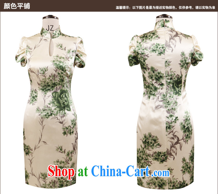 Bird lovers of words, Cheong Wa Dae 2015 new cheongsam dress improved stylish summer short-sleeved daily Silk Cheongsam dress QD 772 figure XXL pictures, price, brand platters! Elections are good character, the national distribution, so why buy now enjoy more preferential! Health