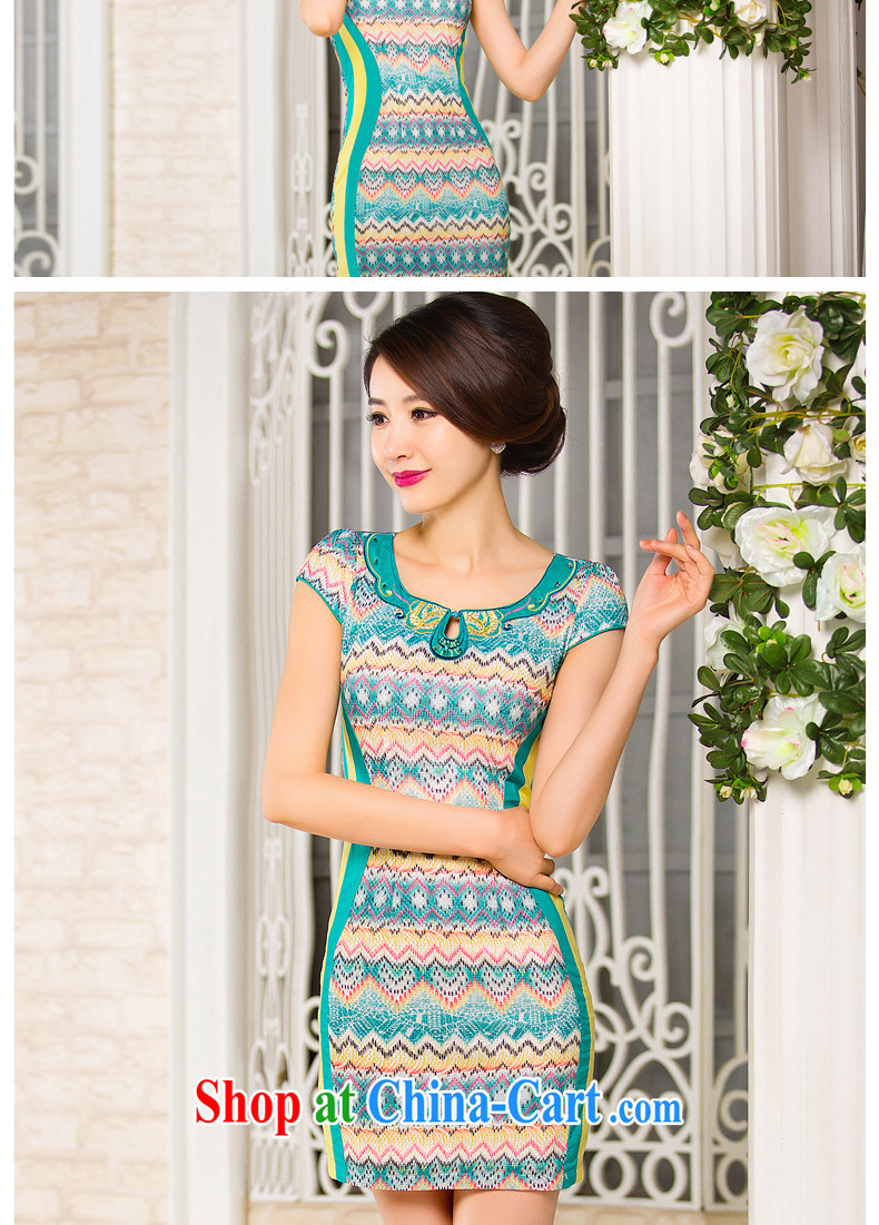 Sir David WILSON, cheongsam dress 2015 new summer fashion improved cultivating middle-aged streaks the code mom with daily dress green XXXL pictures, price, brand platters! Elections are good character, the national distribution, so why buy now enjoy more preferential! Health