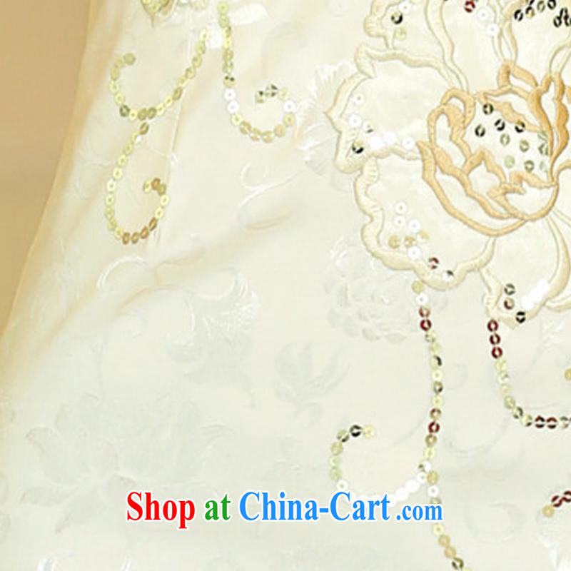 Kam-ming Yin Yue 7 2015 summer dress new OL retro further short skirts beauty package and the hook take Chinese cheongsam dress short-sleeved snow-woven dresses female white L, Kam-ming 7 Yin Yue, shopping on the Internet