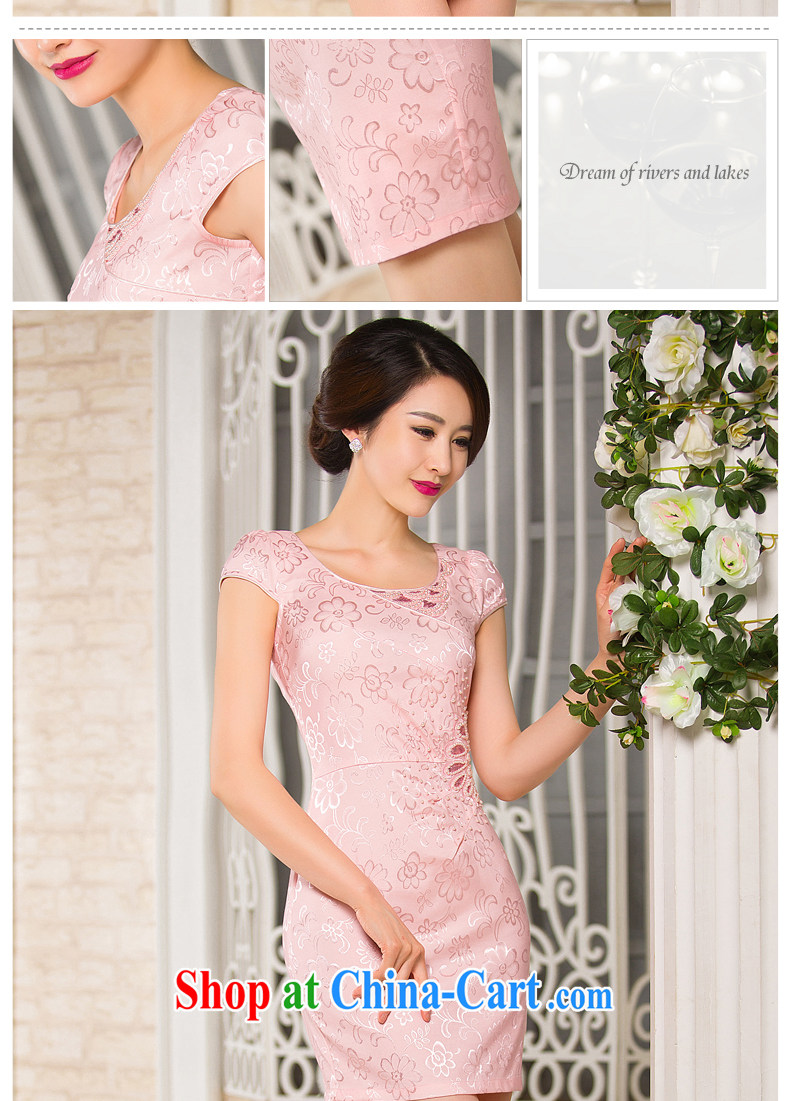 Sir David WILSON, cheongsam dress 2015 summer improved stylish beauty short pink bridesmaid replacing daily Chinese Chinese Dress skirt pink XXXL pictures, price, brand platters! Elections are good character, the national distribution, so why buy now enjoy more preferential! Health
