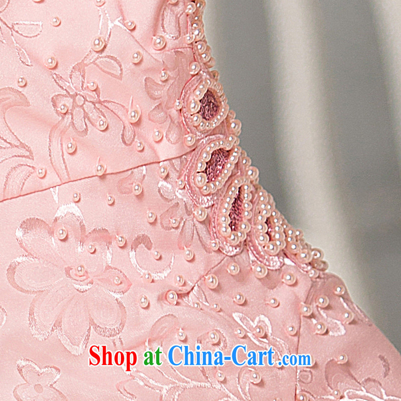 Sir David WILSON, cheongsam dress 2015 summer improved stylish beauty short pink bridesmaid with daily Chinese Chinese Dress skirt pink XXXL, Sir David WILSON, and shopping on the Internet