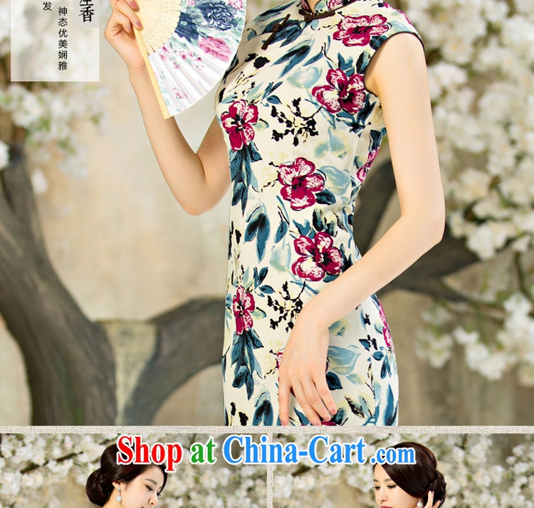 pro-am 2015 new daily, improved fashion cheongsam dress summer retro short, short-sleeved cheongsam dress suit 2 XL pictures, price, brand platters! Elections are good character, the national distribution, so why buy now enjoy more preferential! Health