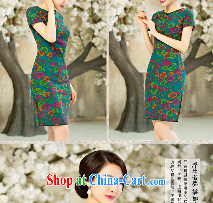 pro-am 2015 new daily improved fashion cheongsam dress, Retro summer short, short-sleeved qipao dresses short 2 XL pictures, price, brand platters! Elections are good character, the national distribution, so why buy now enjoy more preferential! Health