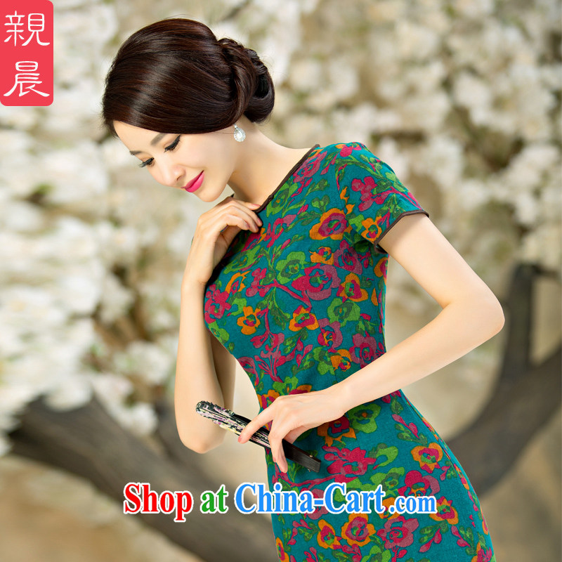pro-am 2015 new daily improved fashion cheongsam dress, Retro summer short, short-sleeved qipao dresses short 2 XL, pro-am, shopping on the Internet