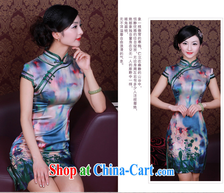 Unwind after the new spring and summer dresses women's sauna silk improved stylish upmarket Silk Cheongsam dress 4021 new 4021 fancy XXL pictures, price, brand platters! Elections are good character, the national distribution, so why buy now enjoy more preferential! Health