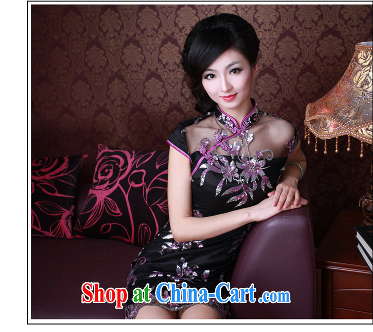 ruyi, 2015 new spring and summer black Lace Embroidery improved cultivating retro dress dresses 0104 new 0104 black purple XXL pictures, price, brand platters! Elections are good character, the national distribution, so why buy now enjoy more preferential! Health