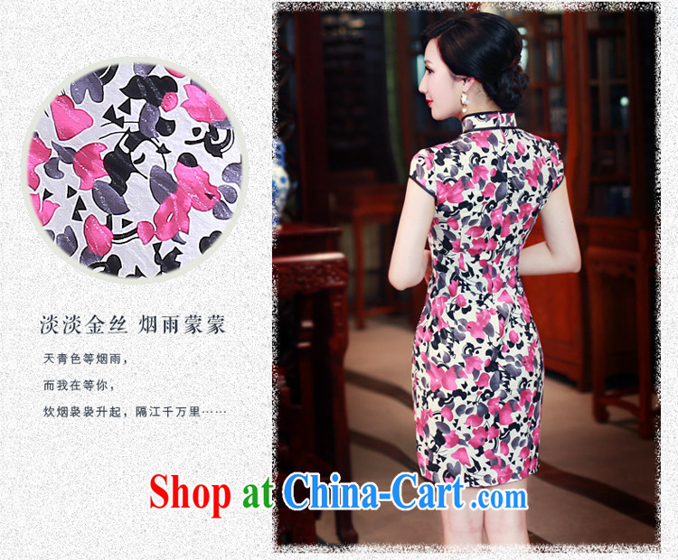 The Ruyi wind -- Improved cheongsam stylish floral cheongsam summer retro Chinese fashion cheongsam 2050 new 2050 fancy L pictures, price, brand platters! Elections are good character, the national distribution, so why buy now enjoy more preferential! Health