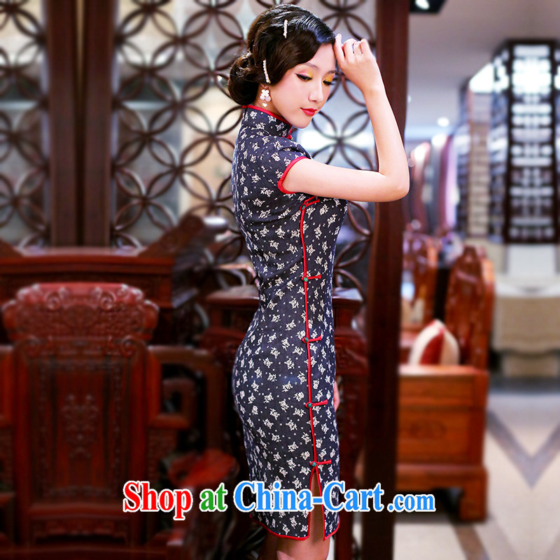 Wind sporting goods as soon as possible Chinese improved retro dresses of color red fabric cowboy style in Gangnam-gu 2085 new 2085 blue XXL sporting, wind, shopping on the Internet