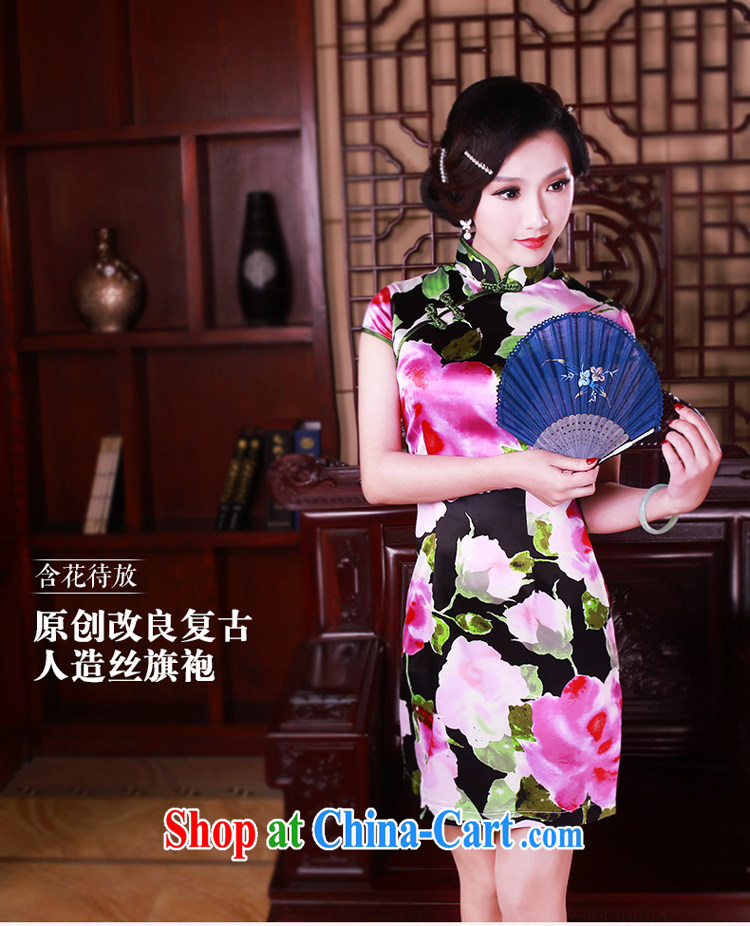 ruyi, 2015 new stylish improved cheongsam summer silk Trim Skirt outfit is hard-pressed for the 2112 new 2112 fancy M pictures, price, brand platters! Elections are good character, the national distribution, so why buy now enjoy more preferential! Health
