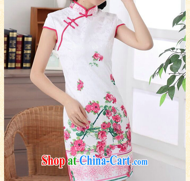Bin Laden smoke summer new female cheongsam Chinese Chinese improved, for a tight jacquard cotton style short cheongsam dress such as the color 2 XL pictures, price, brand platters! Elections are good character, the national distribution, so why buy now enjoy more preferential! Health