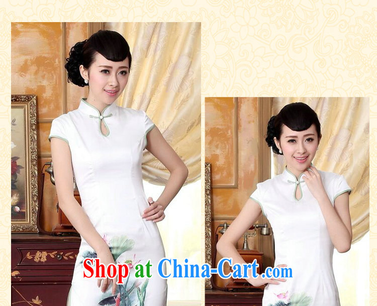 Dan smoke summer new female qipao Cheong Wa Dae Yeon droplets collar short-sleeve in cultivating long double dinner cheongsam dress such as the color 2 XL pictures, price, brand platters! Elections are good character, the national distribution, so why buy now enjoy more preferential! Health