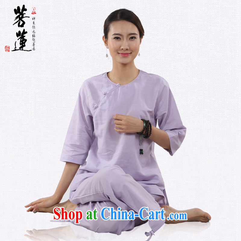 Restrictive Lin cotton Ma retreat serving the original female, thin linen cotton Ma Tang with meditation Nepal yoga practitioners serving package, first blue L, pursued Lin, shopping on the Internet