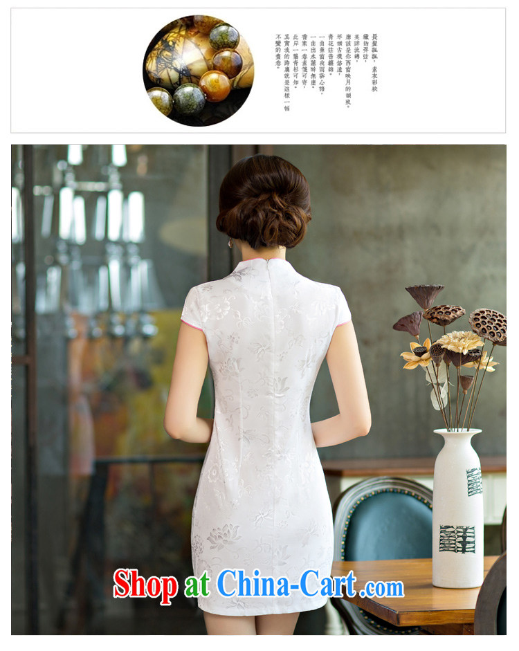 NSF summer 2015 new female summer improved cheongsam dress retro beauty daily short cheongsam Chinese dresses red XXL pictures, price, brand platters! Elections are good character, the national distribution, so why buy now enjoy more preferential! Health