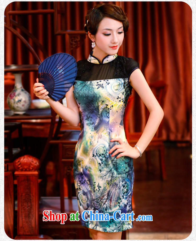 Ruyi style in a new, 2015 cheongsam dress stylish stamp daily retro high-end cheongsam dress 4339 new 4339 purple XXL pictures, price, brand platters! Elections are good character, the national distribution, so why buy now enjoy more preferential! Health