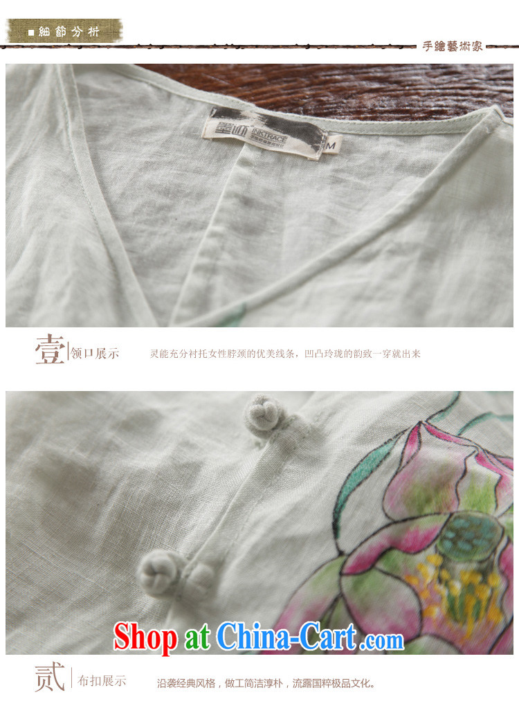 2015 marks new summer hand-painted linen Ethnic Wind Han-retro art, T-shirt (meticulous Lotus -- White XXL pictures, price, brand platters! Elections are good character, the national distribution, so why buy now enjoy more preferential! Health