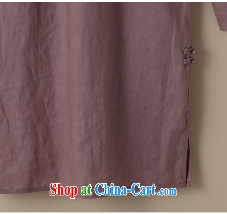 Ink hand-painted Chinese linen Lotus retro Pink dresses light purple XXL pictures, price, brand platters! Elections are good character, the national distribution, so why buy now enjoy more preferential! Health