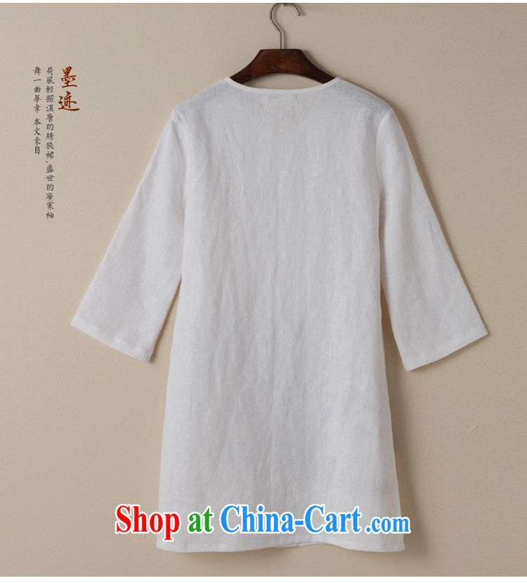 pine hill clouds ink cotton the Chinese Dress loose linen clothing, female arts, off-white autumn women linen XXL pictures, price, brand platters! Elections are good character, the national distribution, so why buy now enjoy more preferential! Health
