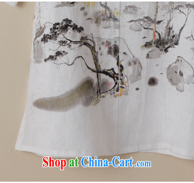 pine hill clouds ink cotton the Chinese Dress loose linen clothing, female arts, off-white autumn women linen XXL pictures, price, brand platters! Elections are good character, the national distribution, so why buy now enjoy more preferential! Health