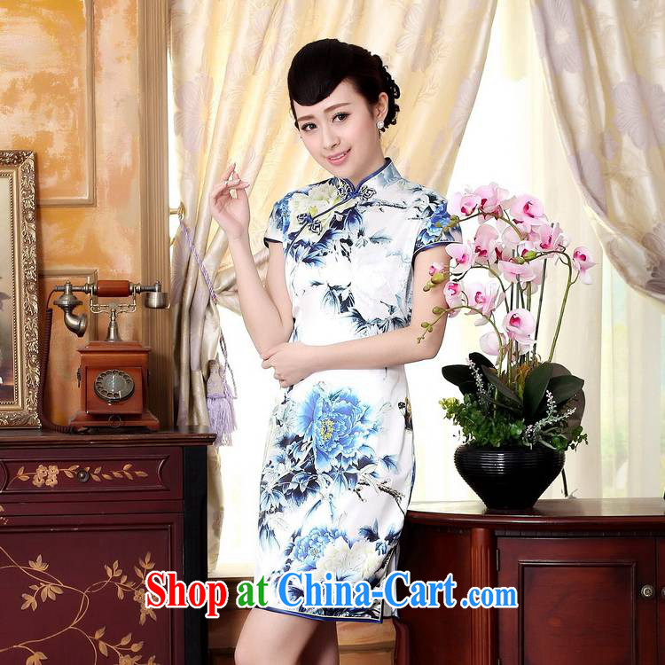 According to fuser stylish new ladies retro Ethnic Wind improved qipao, for a tight beauty short Chinese qipao dress LGD/Z #0025 figure 2 XL pictures, price, brand platters! Elections are good character, the national distribution, so why buy now enjoy more preferential! Health