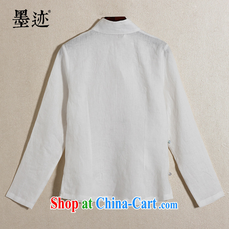 Ink 2015 new Chinese wind hand-painted Lotus cotton Ma retreat serving female Chinese improved Chinese female, served female white XXL, ink, and shopping on the Internet