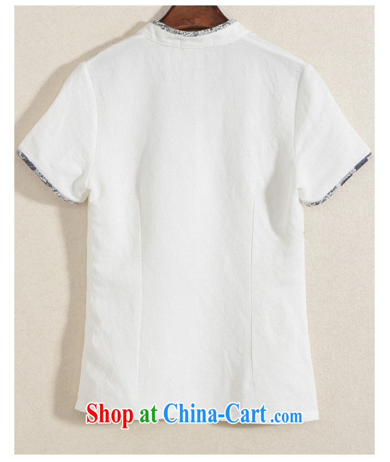 Ink summer new~ Orchid Chinese T-shirt ladies, served linen short-sleeve shirt T ethnic wind jacket white XXL pictures, price, brand platters! Elections are good character, the national distribution, so why buy now enjoy more preferential! Health
