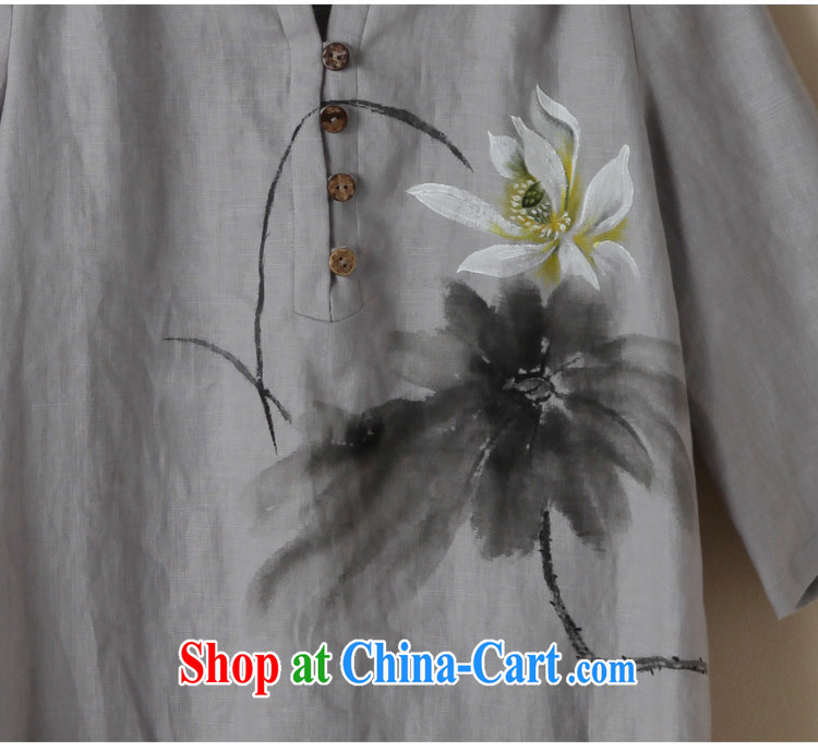 Ink cotton the Tang with new spring and autumn loose linen hand-painted up arts, loose or relaxed Lotus linen XXL pictures, price, brand platters! Elections are good character, the national distribution, so why buy now enjoy more preferential! Health