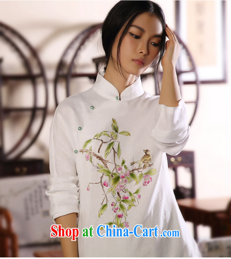Ink 2014 autumn and winter, hand-painted cotton the Chinese female Chinese Han-T-shirt ethnic wind retro jacket white XXL pictures, price, brand platters! Elections are good character, the national distribution, so why buy now enjoy more preferential! Health