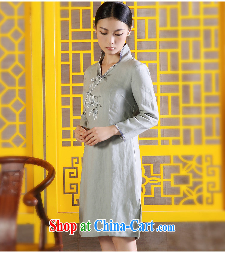 Ink cotton the autumn women retreat linen clothes Chinese ethnic wind improved Han-retro hand-painted art women dress light gray XXL pictures, price, brand platters! Elections are good character, the national distribution, so why buy now enjoy more preferential! Health