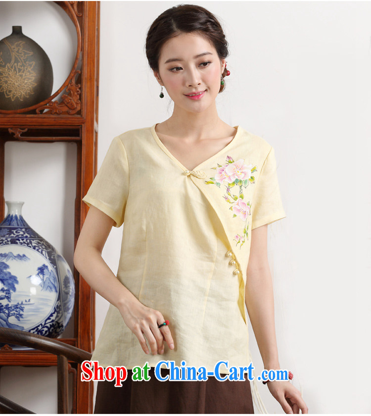 2015 marks new summer hand-painted on Korea Tang women linen cardigan electoral perpetuates undercover as soon as possible take apricot XXL pictures, price, brand platters! Elections are good character, the national distribution, so why buy now enjoy more preferential! Health