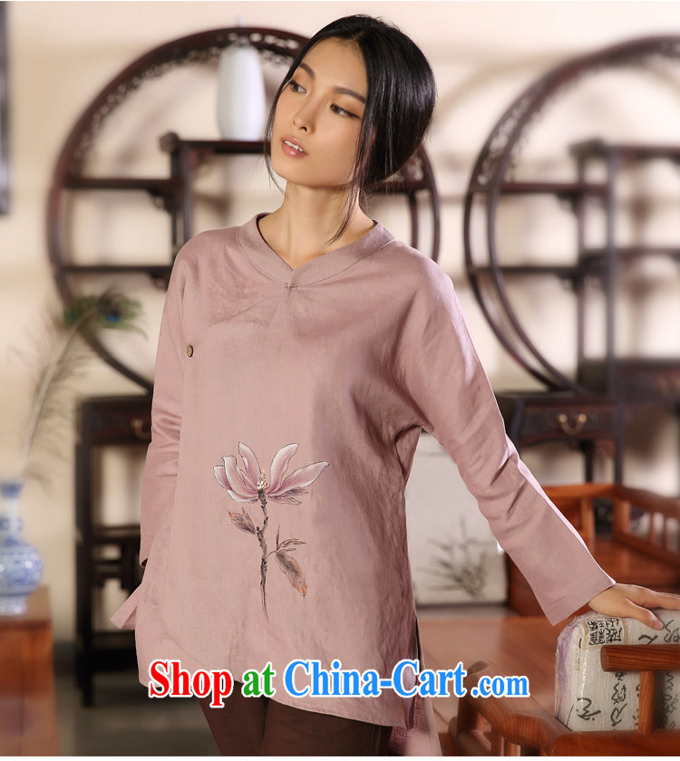 ink of the flowers cotton Ma Tang Women fall on flax, served on the loose retro ethnic wind dress light purple XXL pictures, price, brand platters! Elections are good character, the national distribution, so why buy now enjoy more preferential! Health
