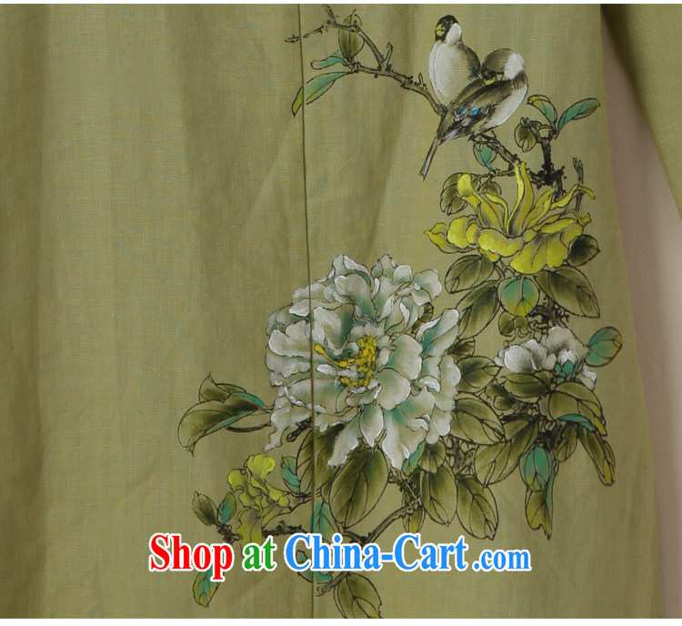 Ink meticulous cuckoo original design arts and cultural, ethnic wind cotton the Girls fall on China wind Chinese large, female Green XXL pictures, price, brand platters! Elections are good character, the national distribution, so why buy now enjoy more preferential! Health