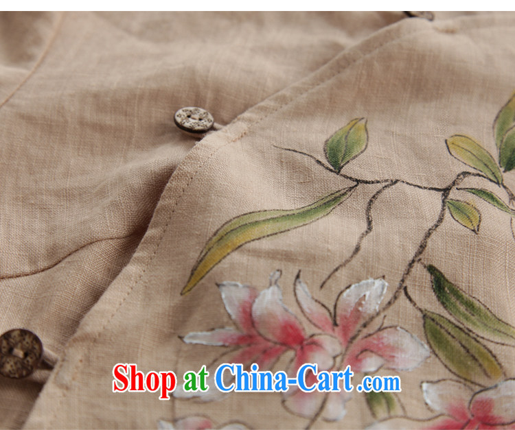 Ink cotton the autumn women retreat linen clothes Chinese ethnic wind improved Han-retro hand-painted art girls dresses light coffee XXL pictures, price, brand platters! Elections are good character, the national distribution, so why buy now enjoy more preferential! Health