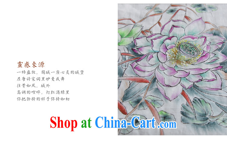 Ink spring new hand-painted cotton Ma Tang women Chinese Han-T-shirt ethnic wind retro jacket white XXL pictures, price, brand platters! Elections are good character, the national distribution, so why buy now enjoy more preferential! Health