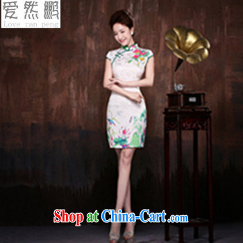 Summer new short cheongsam beauty retro style improved stylish girl hand painted Orchid cheongsam dress wholesale dresses B XXL need to do not support replacement pictures, price, brand platters! Elections are good character, the national distribution, so why buy now enjoy more preferential! Health