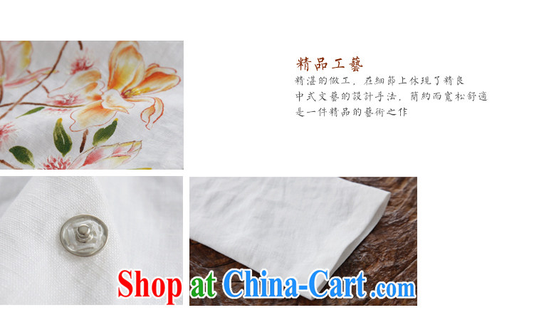 Magnolia Choo, ink Chinese cotton the autumn women Chinese T-shirt Han-mounted female Liberal National wind linen female white XXL pictures, price, brand platters! Elections are good character, the national distribution, so why buy now enjoy more preferential! Health