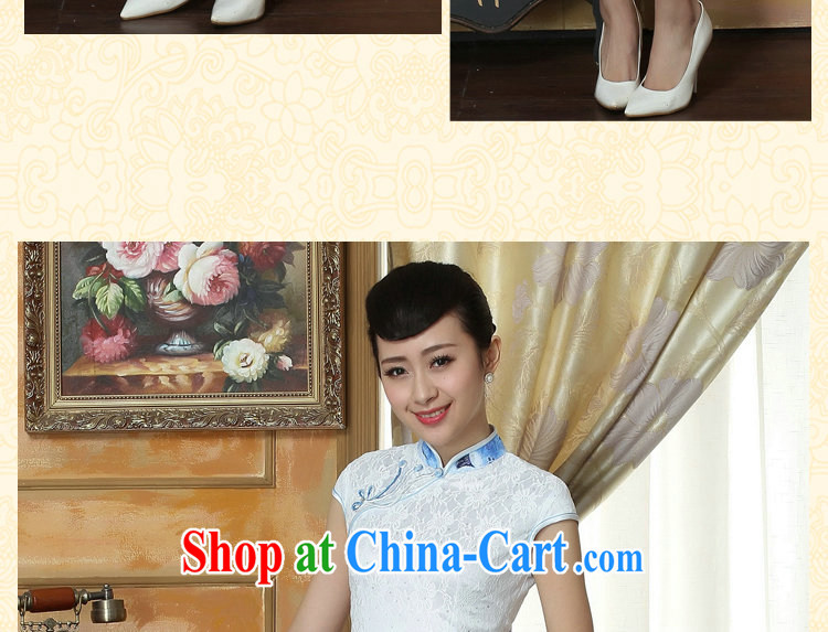 spend the summer new cheongsam dress everyday lace cheongsam dress Stylish retro beauty improved elegant short dresses such as the color 2 XL pictures, price, brand platters! Elections are good character, the national distribution, so why buy now enjoy more preferential! Health