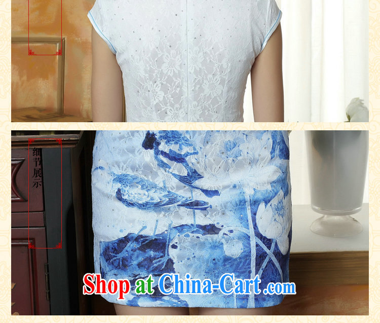 spend the summer new cheongsam dress everyday lace cheongsam dress Stylish retro beauty improved elegant short dresses such as the color 2 XL pictures, price, brand platters! Elections are good character, the national distribution, so why buy now enjoy more preferential! Health