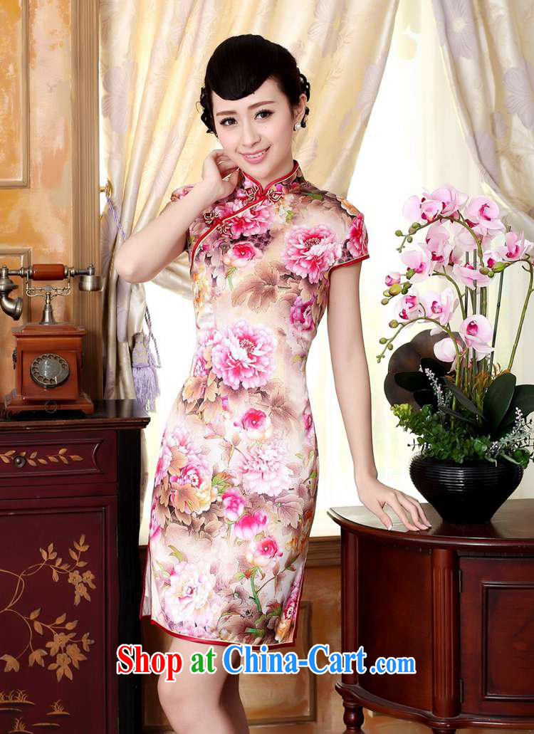 According to the conditions in summer and stylish new ladies retro Ethnic Wind improved tang on the collar-tie cultivating short-sleeved Chinese cheongsam dress LGD/Z 0022 figure 2 XL pictures, price, brand platters! Elections are good character, the national distribution, so why buy now enjoy more preferential! Health